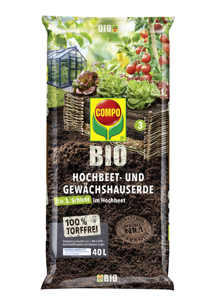 COMPO BIO Hochbeet- und Gewächshauserde torffrei